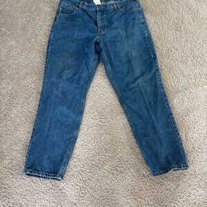 Carhartt Mens Traditional Fit Blue Denim Jeans40x30 100% Cotton Durable Workwear
